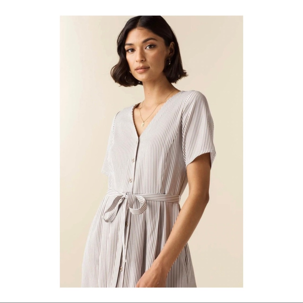Vetta Button-Up Midi Dress NWT